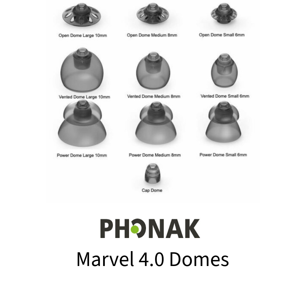 Phonak Marvel 4.0 Domes - 10 packs of 10 domes (100 domes) - All Sizes